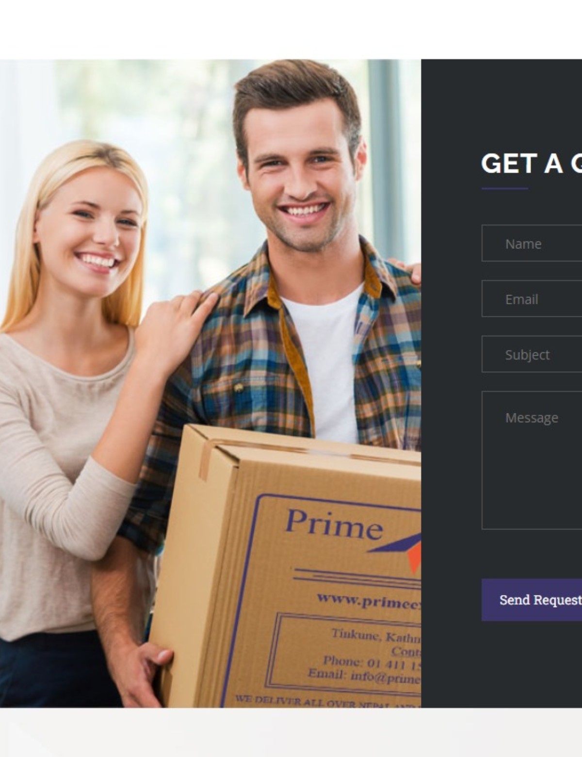 Prime Express Courier & Cargo Pvt. Ltd. login slide 1
